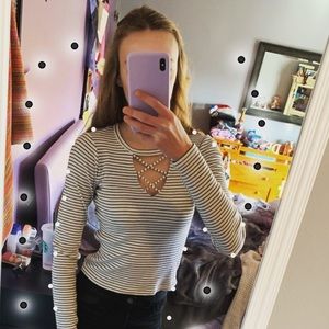 Striped Hollister long sleeved tee